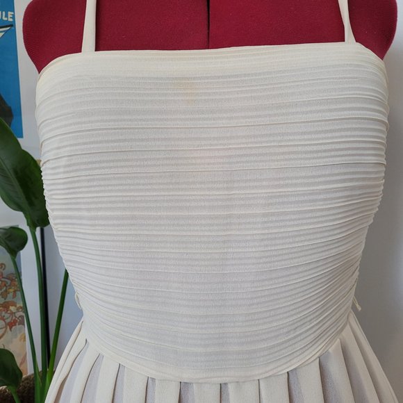 VINTAGE Women’s Sheer White Dress Size M - Picture 4 of 7